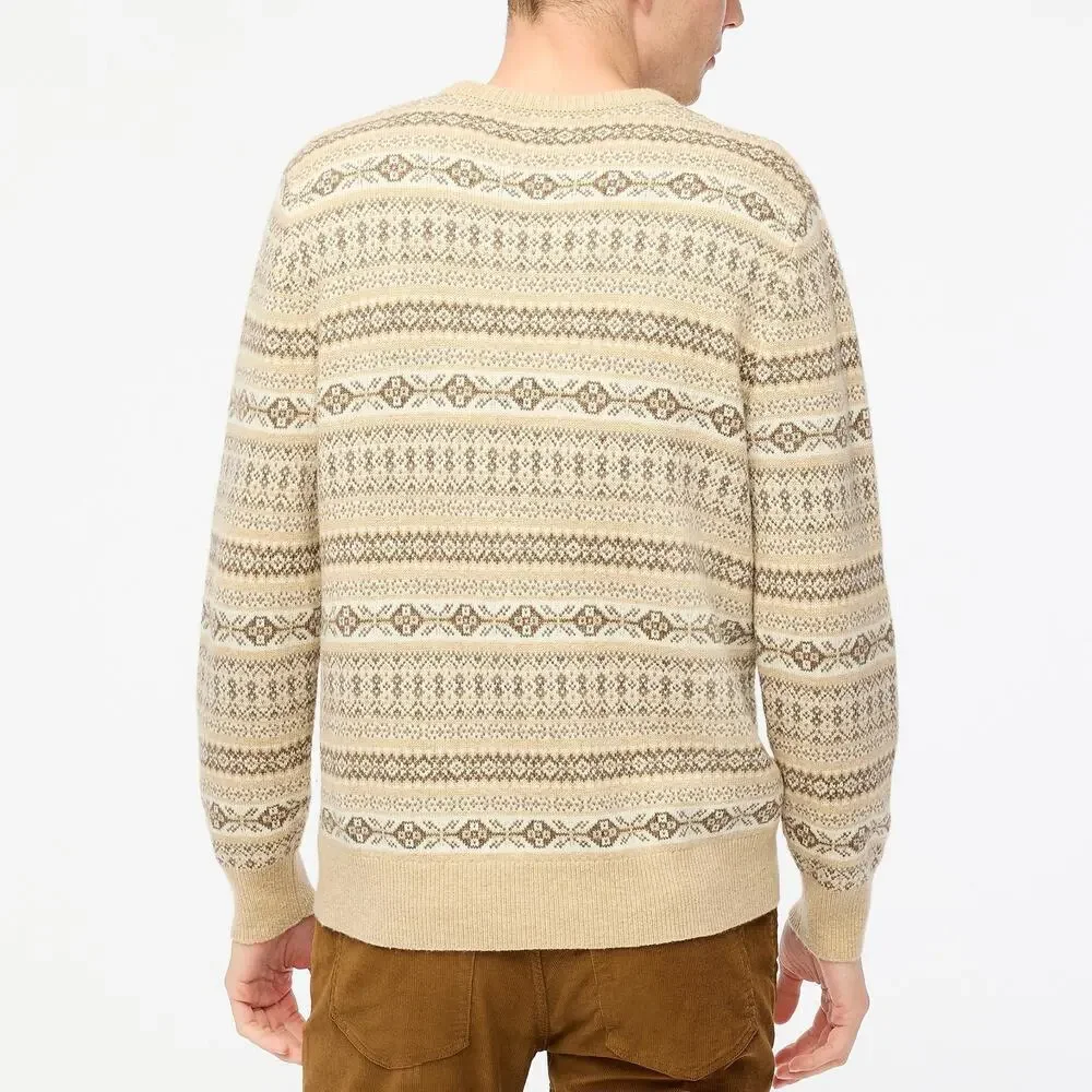 J. Crew Super Soft Lambswool-Blend Fair Isle Crewneck Sweater Size Medium NWT